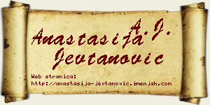 Anastasija Jevtanović vizit kartica